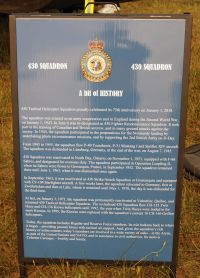 430 Sqn History Plaque